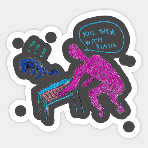 Kill Them With Piano! Sticker by Herndy
